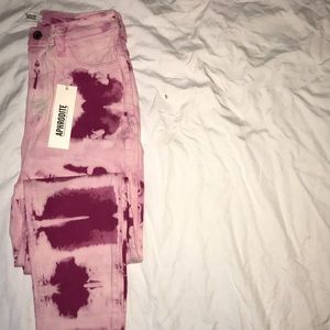 Aphrodite tie-dyed denim pants.